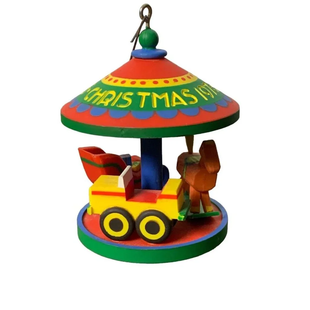 Vintage‎ 1978 Hallmark Twirl About Carousel Christmas Ornament Tree Trimmer